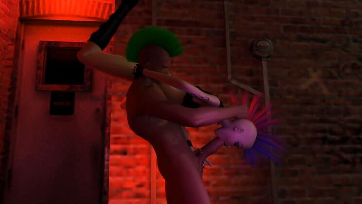 Tattooed Babe Gives Blowjob with Big Tits - SentiMetal Outdoor Fun