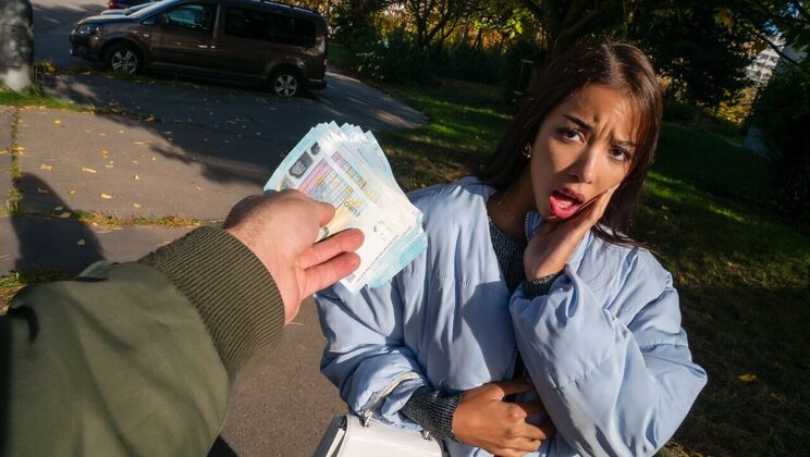 POV and Facial with Small Tits