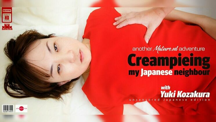Japanese Mom Yuki Kozakura and Horny Neighbor - A Creampie Encounter
