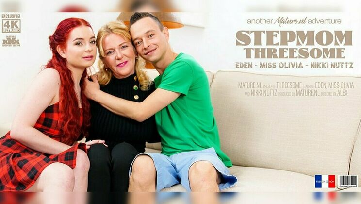 Blonde and Redhead Lesbians Share a Boyfriend in a Hot Scene