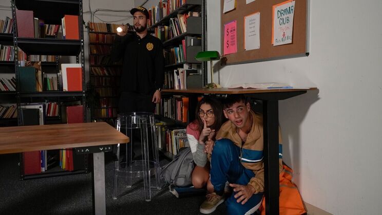 Library Luck with Brunette Bombshell