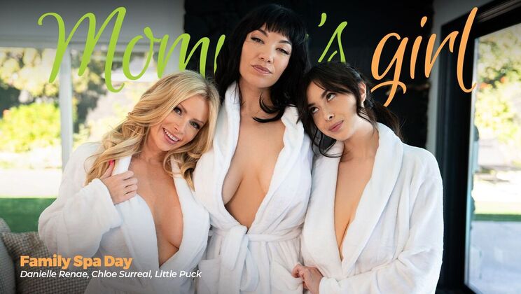 [Girlsway] - Lesbian Spa Day with Big Tits and Shaved Pussies - Little Puck - Chloe Surreal - Danielle Renae