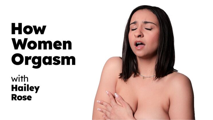 Hailey Rose Masturbates & Cums Hard - Big Tits Brunette Solo