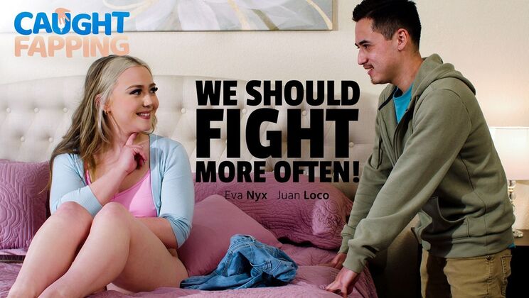 Eva Nyx and Juan Loco's Wild Fight Ends with Cum on Her Shaved Pussy