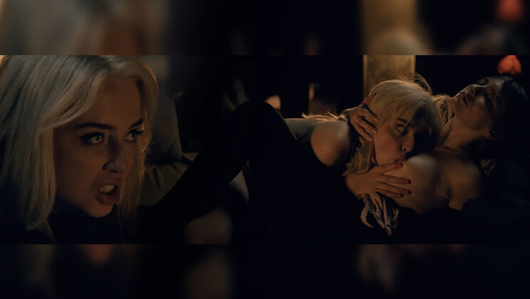 Lexi Lore and Melody Marks Lesbian Fetish Kiss