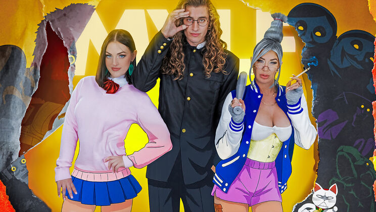 [BadMilfs] - Thick Top MILF & Fit Girl Fuck Ghosts Out of Him - Lolly Dames - Giovanni - Lucy Lotus