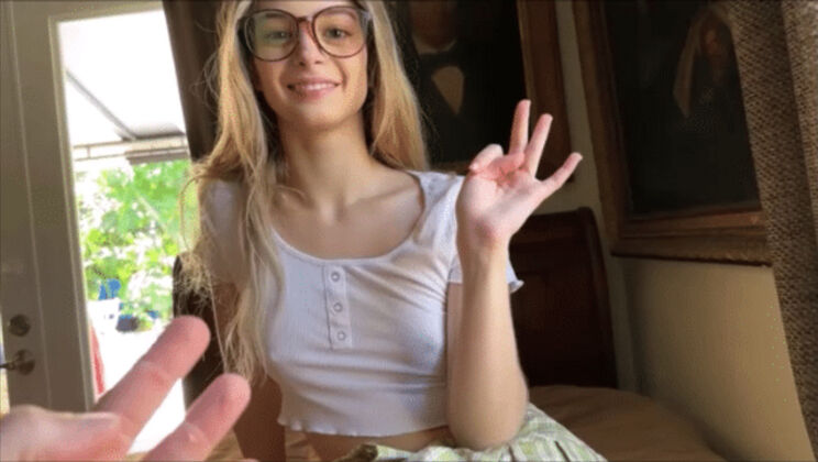 Blonde Teen Molly Little - Secret POV Blowjob & Taboo Fun