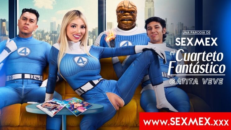 Big Bust Gatita Veve Gets It Hot in 4-Some