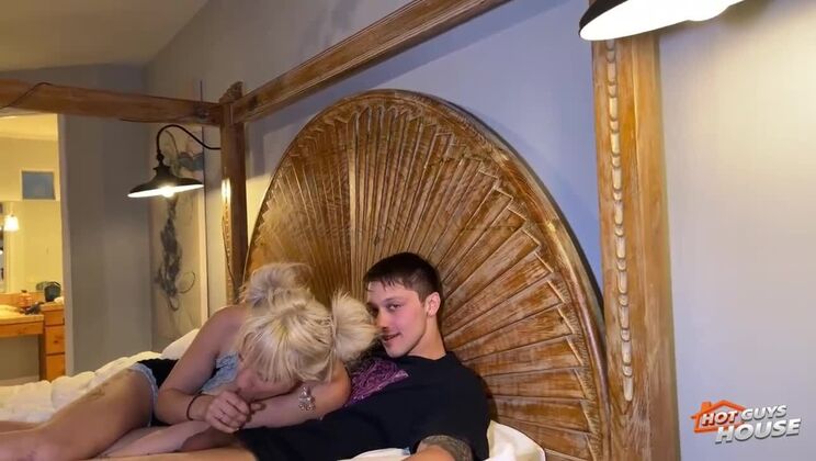 [HotGuysFuck] - Fit Blonde Ellie Smoke and Atlas Eros in Sex Scene