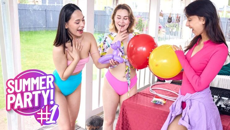 Big Tits Lesbians Enjoying a Wild Party - Part 1