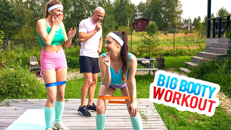 [ClubSweethearts] - Big Booty Workout and Doggy Style Tease - Aleks Sam - Remido - Leonoy Sparkle