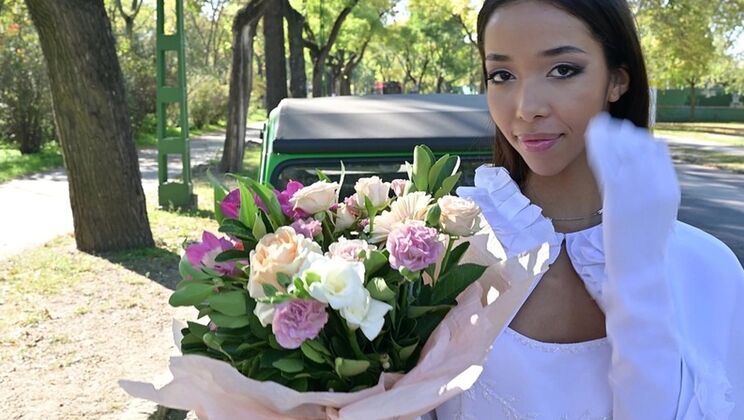 Lia Lin's Shaved Pussy Stuffed by Big Dick