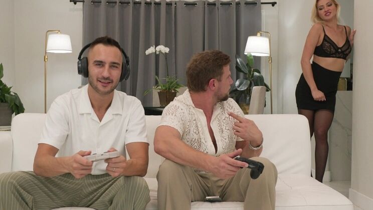 Nympho Cherry Kiss Fulfills DP Fantasies with Hung Neighbours in Hardcore Fuck Fest GP3119