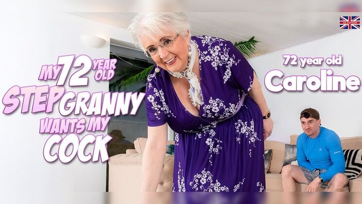 Classic Granny Porn: Dirty Talk and Cum on Tits with Stepgrandson