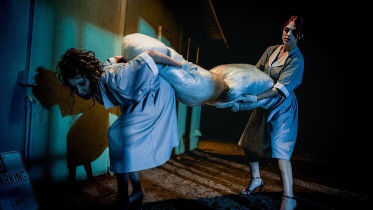 Tall Athletic Girls Lesbian 69 with Tattoos & Piercings - Hotel Sex