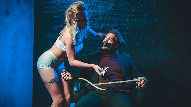 Spanking and Reverse Cowgirl with Tattooed Giselle Palmer