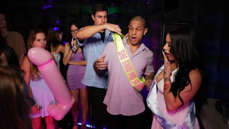 Muscular Man and Tattooed Woman Have Indoor Sex Session