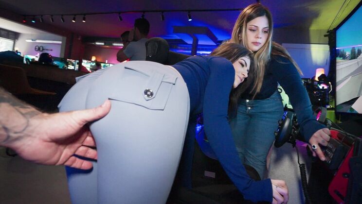 Ass Fingering Gets Kay Rhea Wet at the Arcade