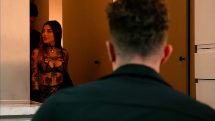 Watching my wife with Marco and Matthew - condom on, eyes on