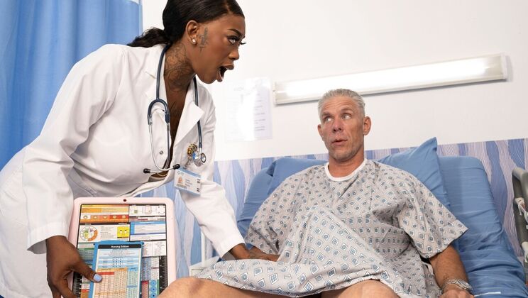 Desperate Medic Needs Brunette Pussy, STAT!