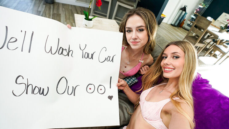 Jodie, Emily & Daisy - Bikini Carwash To Blowjob Marathon