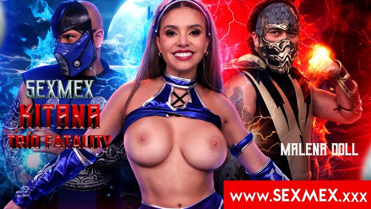 Malena Doll in Spanish Kitana Fatality Threesome