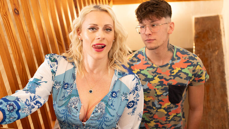 Brittany Bardot Blonde Czech Mom Sucks Son's Friend