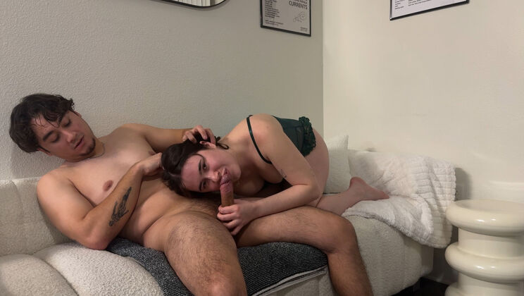 St. Patrick's Day POV Blonde Lingerie Suck with Kev & Sab