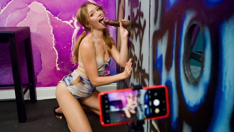 Caucasian Redhead Myra Moans Takes Big Black Dick For Fans