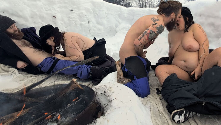 Keep The Fire Going - Hot Outdoor Fuck