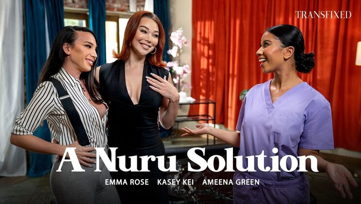 Wet Nuru Gel Body Massage With Big Tits Asian Kasey Kei, Emma Rose & Ameena Green